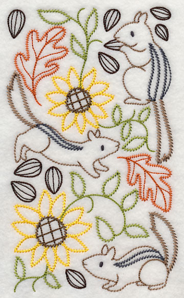 Chipmunks and Sunflower Medley (Vintage)