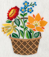 Szines Hungarian Flower Basket