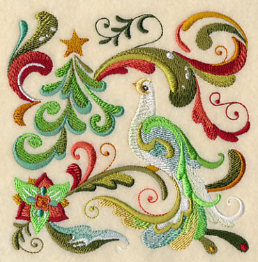 Christmas Peace Dove Square 3