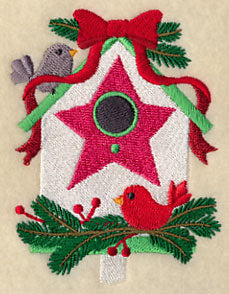 Christmas Birdie Bungalow - Pine Bow