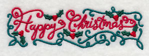 Happy Christmas Holly Border