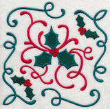 Merry Christmas Holly Square