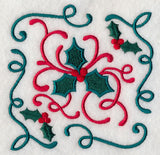 Merry Christmas Holly Square