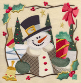 Country Christmas Square - Snowman