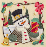 Country Christmas Square - Snowman
