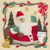 Country Christmas Square - Santa