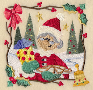Country Christmas Square - Mrs. Claus