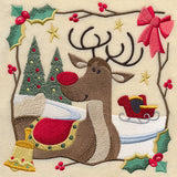 Country Christmas Square - Rudolph