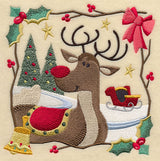Country Christmas Square - Rudolph