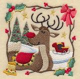 Country Christmas Square - Rudolph