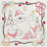 Country Christmas Square - Santa (Vintage)