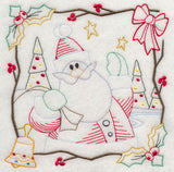 Country Christmas Square - Santa (Vintage)