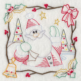 Country Christmas Square - Santa (Vintage)