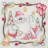 Country Christmas Square - Santa (Vintage)
