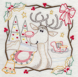 Country Christmas Square - Rudolph (Vintage)