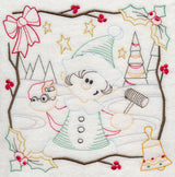 Country Christmas Square - Boy Elf (Vintage)