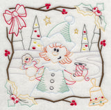 Country Christmas Square - Girl Elf (Vintage)