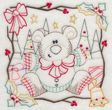 Country Christmas Square - Teddy Bear (Vintage)