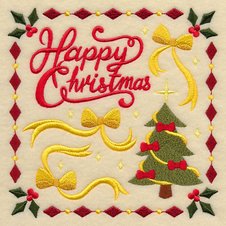 Happy Christmas Ribbons