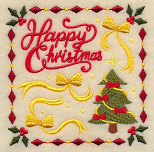 Happy Christmas Ribbons