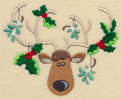 Holiday Antlers - Holly & Mistletoe