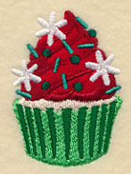 Christmas Sprinkles Cupcake