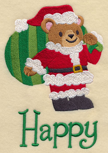 Santa Bear - Happy