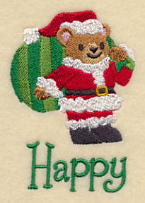 Santa Bear - Happy