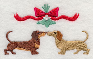 Meet Me Under the Mistletoe - Dachshunds