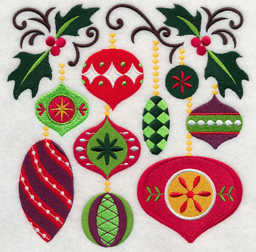 Fa La La Fancy Ornament Square