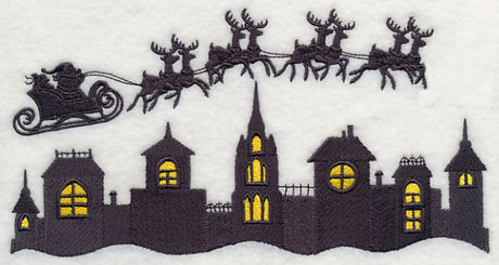 Christmas Flight Silhouette Scene