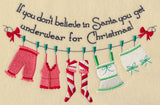 Believe in Santa Clothesline - Hers