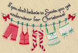Believe in Santa Clothesline - Hers