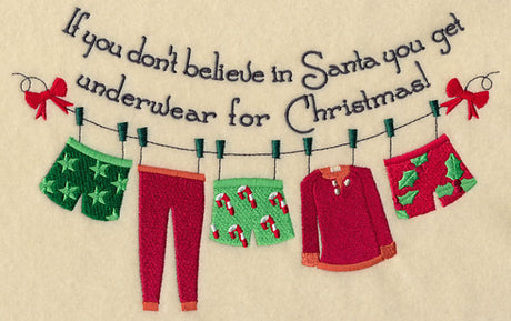 Believe in Santa Clothesline - His