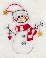 Heart and Stars Snowman