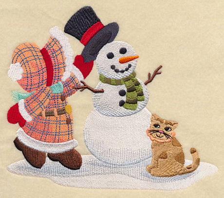 Sunbonnet Sue Builds a Snowman