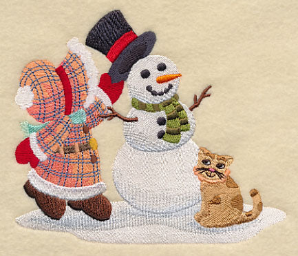 Sunbonnet Sue Builds a Snowman