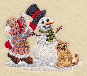 Sunbonnet Sue Builds a Snowman