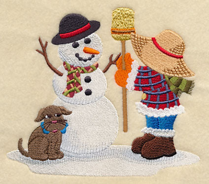 Fisherman Fred Builds a Snowman