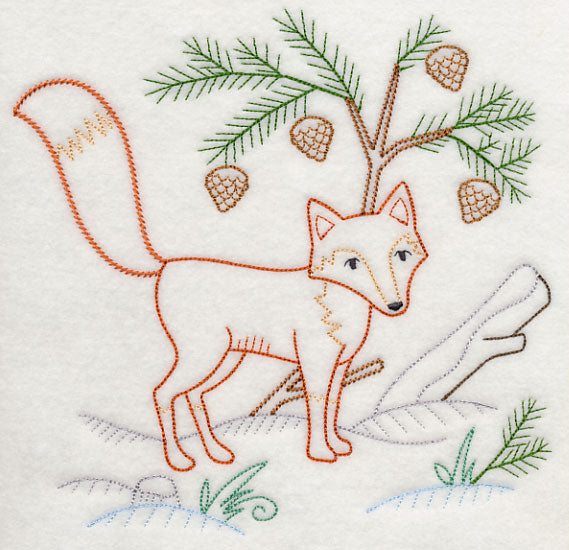 Winter Woodland Fox (Vintage)