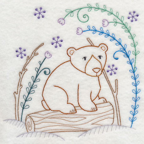 Winter Woodland Bear (Vintage)