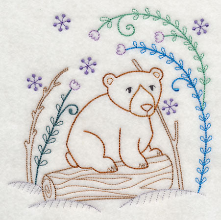 Winter Woodland Bear (Vintage)