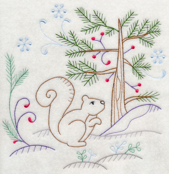Winter Woodland Squirrel (Vintage)