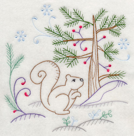 Winter Woodland Squirrel (Vintage)
