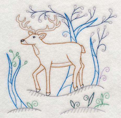 Winter Woodland Buck (Vintage)