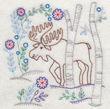 Winter Woodland Moose (Vintage)