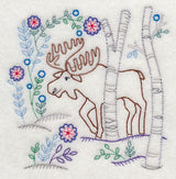 Winter Woodland Moose (Vintage)