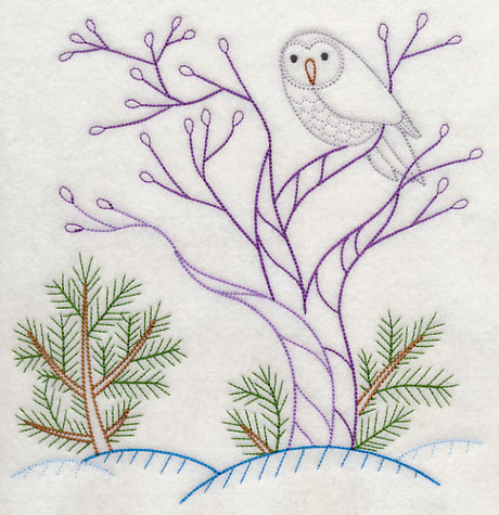 Winter Woodland Owl (Vintage)