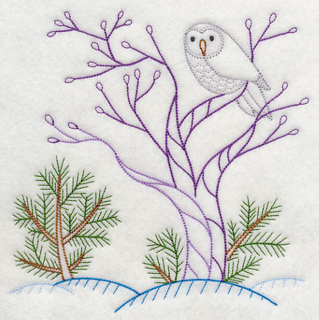 Winter Woodland Owl (Vintage)