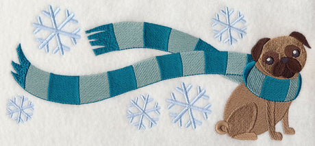 Wrapped Up in Winter Pug